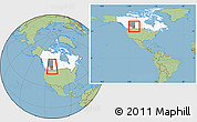 Savanna Style Location Map of Division No.  7, highlighted country, highlighted parent region, within the entire country