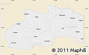Classic Style Map of Division No.  7, single color outside