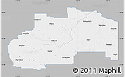 Gray Map of Division No.  7, single color outside