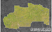 Satellite Map of Division No.  7, darken, desaturated