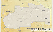 Shaded Relief Map of Division No.  7, physical outside