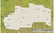 Shaded Relief Map of Division No.  7, satellite outside