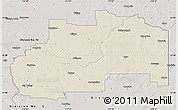 Shaded Relief Map of Division No.  7, semi-desaturated