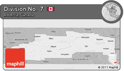 Gray Panoramic Map of Division No.  7