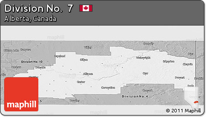 Gray Panoramic Map of Division No.  7