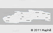 Gray Panoramic Map of Division No.  7, single color outside