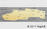 Physical Panoramic Map of Division No.  7, darken, desaturated