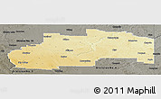 Physical Panoramic Map of Division No.  7, darken, semi-desaturated
