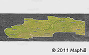 Satellite Panoramic Map of Division No.  7, darken, desaturated