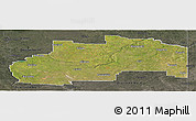 Satellite Panoramic Map of Division No.  7, darken, semi-desaturated