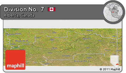 Satellite Panoramic Map of Division No.  7