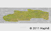 Satellite Panoramic Map of Division No.  7, lighten, desaturated