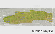 Satellite Panoramic Map of Division No.  7, lighten, semi-desaturated