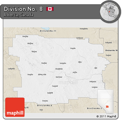 Classic Style 3D Map of Division No.  8