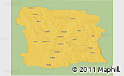 Savanna Style 3D Map of Division No.  8, single color outside