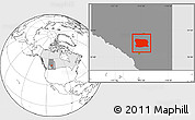 Blank Location Map of Division No.  8, highlighted country, highlighted parent region