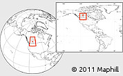 Blank Location Map of Division No.  8, highlighted parent region, within the entire country