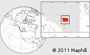 Blank Location Map of Division No.  8, highlighted parent region