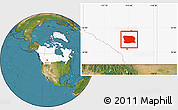 Satellite Location Map of Division No.  8, highlighted country