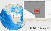 Shaded Relief Location Map of Division No.  8, highlighted country, highlighted parent region