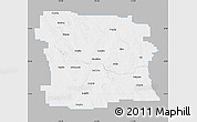 Gray Map of Division No.  8, single color outside
