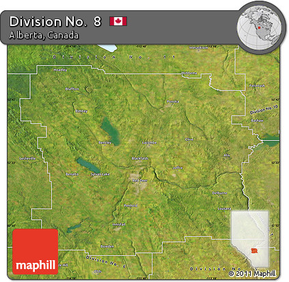 Satellite Map of Division No.  8