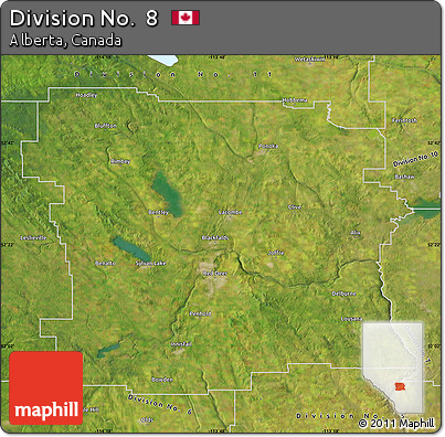 Satellite Map of Division No.  8