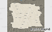 Shaded Relief Map of Division No.  8, darken