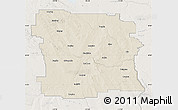 Shaded Relief Map of Division No.  8, lighten