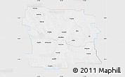 Silver Style Map of Division No.  8, single color outside
