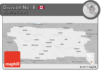 Gray Panoramic Map of Division No.  8