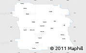 Silver Style Simple Map of Division No.  8, single color outside