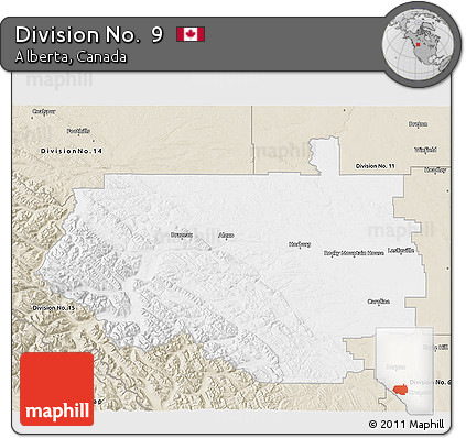 Classic Style 3D Map of Division No.  9