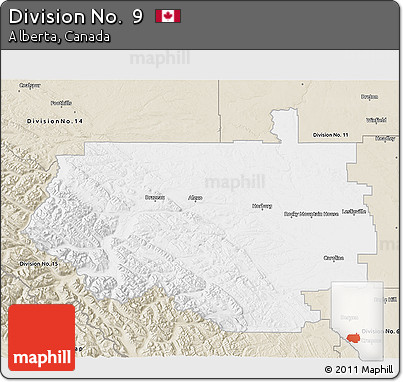 Classic Style 3D Map of Division No.  9