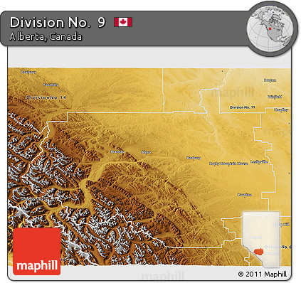 Physical 3D Map of Division No.  9