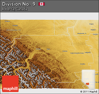 Physical 3D Map of Division No.  9