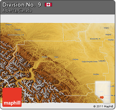 Physical 3D Map of Division No.  9
