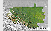Satellite 3D Map of Division No.  9, lighten, desaturated