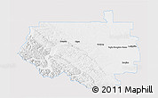 Silver Style 3D Map of Division No.  9, single color outside