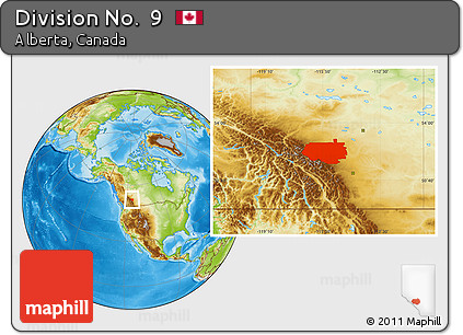 Physical Location Map of Division No.  9