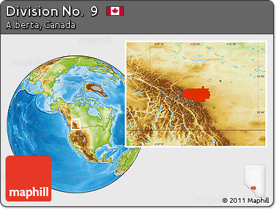 Physical Location Map of Division No.  9