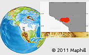 Physical Location Map of Division No.  9, highlighted country, highlighted parent region