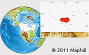 Physical Location Map of Division No.  9, highlighted country