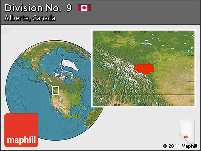 Satellite Location Map of Division No.  9