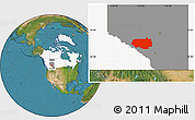 Satellite Location Map of Division No.  9, highlighted country, highlighted parent region