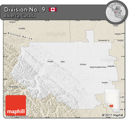 Classic Style Map of Division No.  9