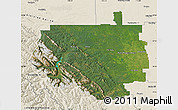 Satellite Map of Division No.  9, shaded relief outside