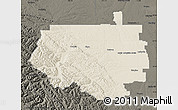 Shaded Relief Map of Division No.  9, darken