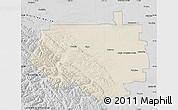 Shaded Relief Map of Division No.  9, desaturated