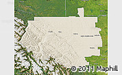 Shaded Relief Map of Division No.  9, satellite outside